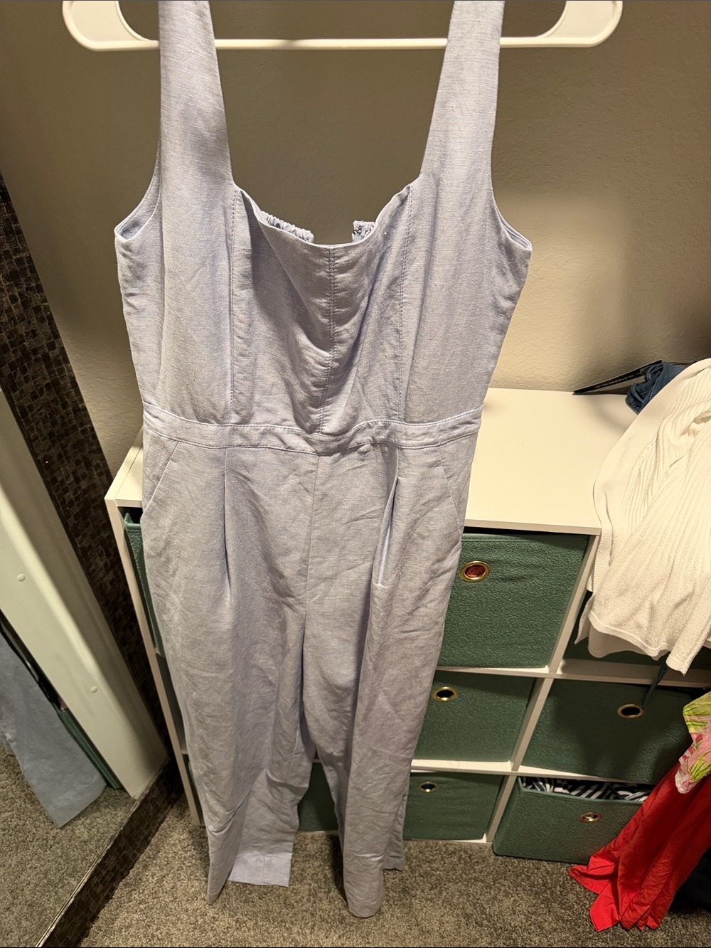 LOFT Light Blue Sleeveless Jumpsuit